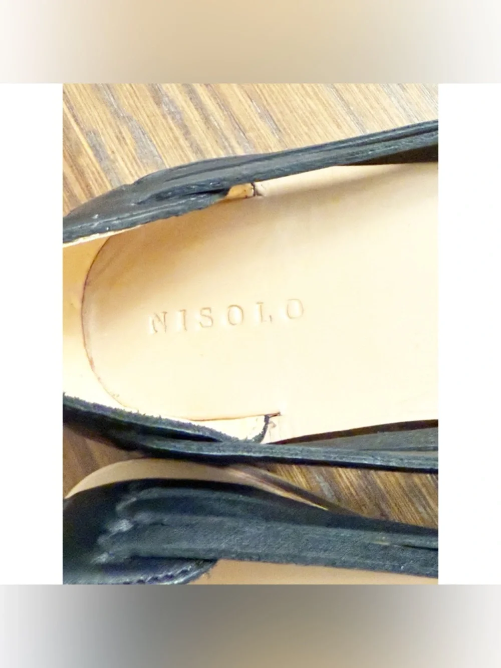 Nisolo Women's Huarache Leather Sandal Black 7.5 NWOT - Picture 9 of 12